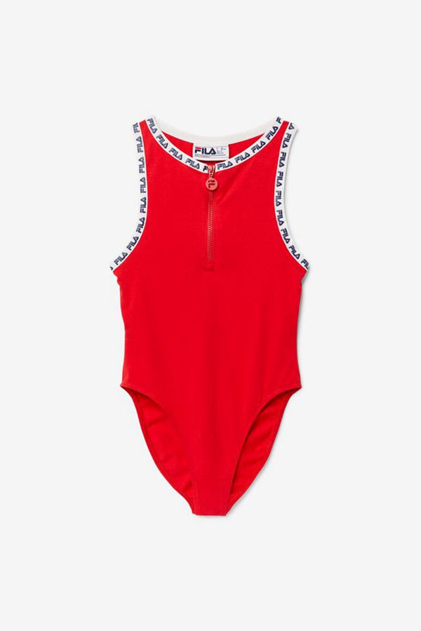 Bodysuits Fila Mulher Vermelhas/Branco - Fila Ulka Red Outlet Portugal,JGSE-21965